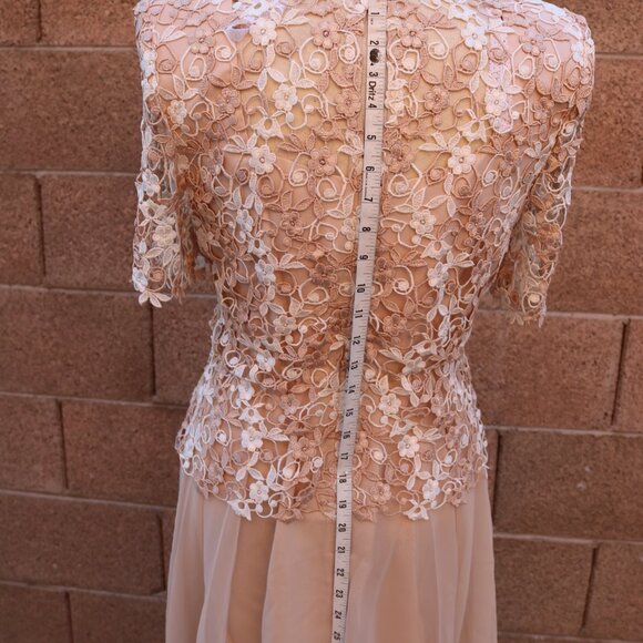 Women's Karen Miller Dress Lace Bodice & Chiffon Dress - Picture 12 of 16